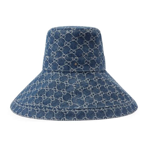 gucci denim wide brim hat